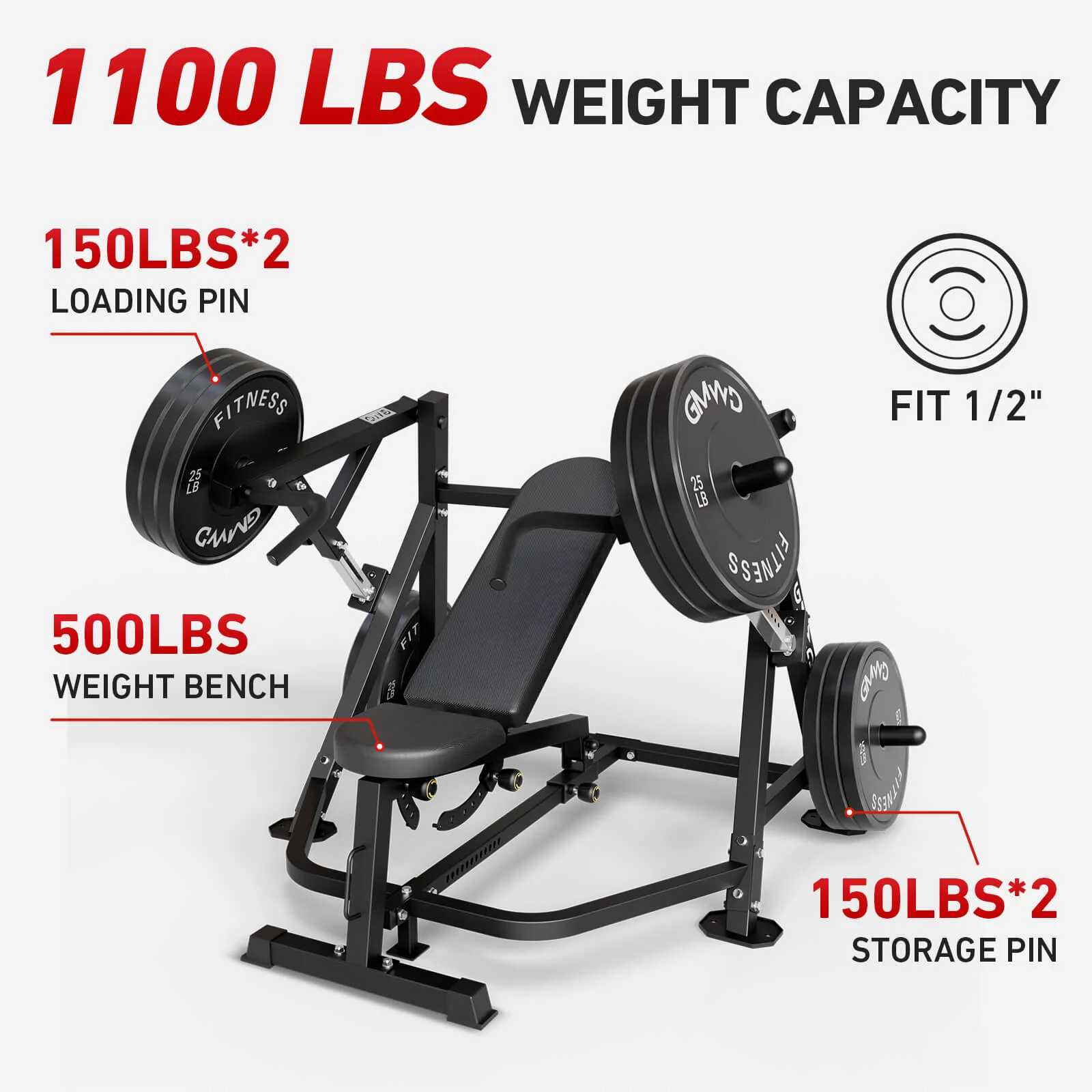 Incline/Decline/Flat Chest Press Machine V3 - Image 5