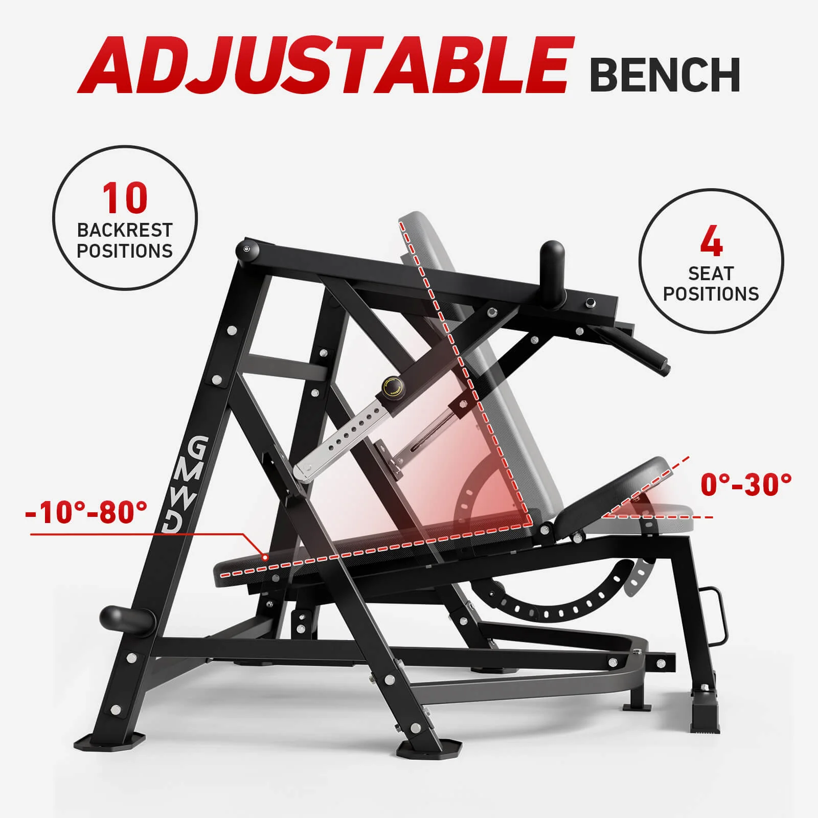 Incline/Decline/Flat Chest Press Machine V3 - Image 6